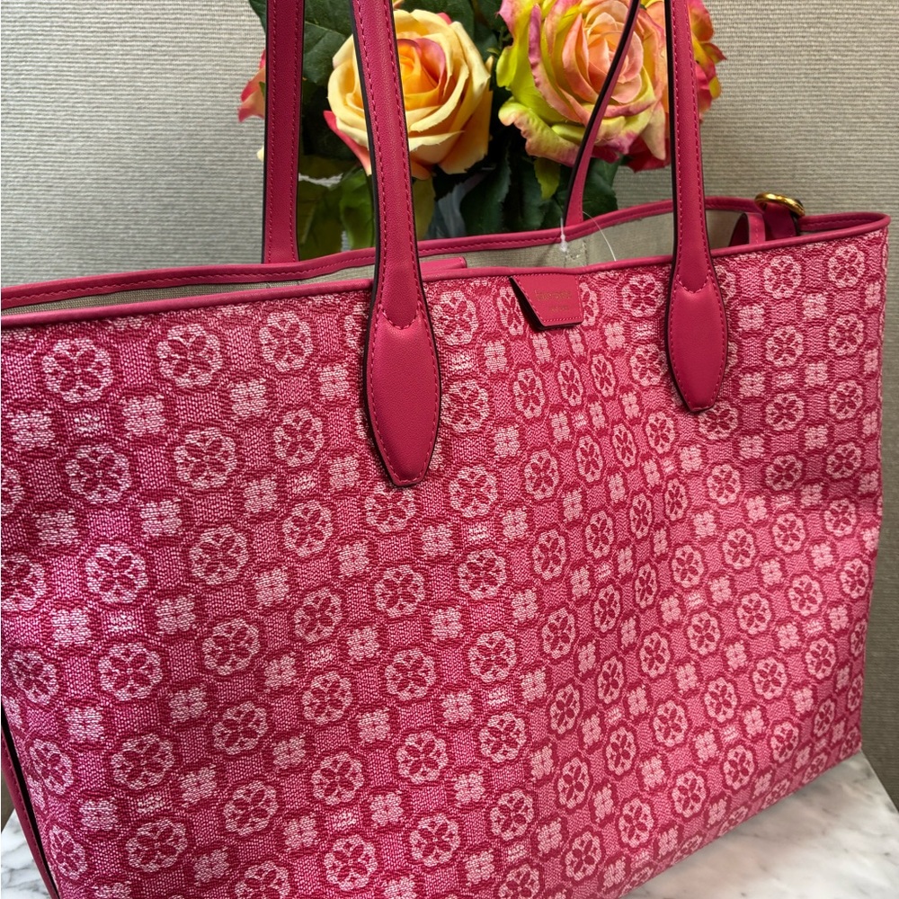 kate spade Pink Patterned Tote with Matching Pouch (2-piece set) - Picture 5 of 9